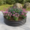 Flieks Blumenkasten 2er-Set rund & verzinkt, Pflanzkasten Ø 120 x 30cm, Schwarz Bild 2