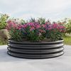 Flieks Blumenkasten 2er-Set rund & verzinkt, Pflanzkasten Ø 120 x 30cm, Schwarz Bild 3