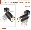 ZMH Schwarzer Deckenstrahler 1-flammig Moderne Deckenleuchte GU10 Strahler Verstellbar Innen Metallstrahler Bild 5