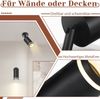 ZMH Schwarzer Deckenstrahler 1-flammig Moderne Deckenleuchte GU10 Strahler Verstellbar Innen Metallstrahler Bild 2