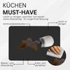 SÄNGER rechteckige Tischsets & Untersetzer aus Kunstleder 12 teilig für 6 Personen, Schwarz + Creme Bild 5