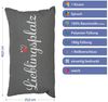 CEPEWA Dekokissen Kissen Lieblingsplatz 40x25cm grau Baumwolle PES 180g Reißverschluss Bild 2