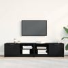 vidaXL TV-Schränk 2 pcs Schwarz Eichen-Optik 80 x 35 x 36,5 cm 862746 Bild 4