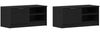 vidaXL TV-Schränk 2 pcs Schwarz Eichen-Optik 80 x 35 x 36,5 cm 862746 Bild 2