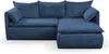 Ecksofa mit Schlaffunktion TEODORA von PASCAL MORABITO - Kord - Dunkelblau - Ecke rechts Bild 3