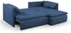 Ecksofa mit Schlaffunktion TEODORA von PASCAL MORABITO - Kord - Dunkelblau - Ecke rechts Bild 4