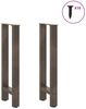 vidaXL Konsolentischbeine Naturstahl 2 Stk. 28x(72-73) cm Stahl 4013295 Bild 3