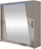 Kleiderschrank London XIV, mit RGB LED Beleuchtung, Farbe: Cashmere / Cashmere + Schwarz Lacobel Bild 1