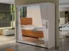 Kleiderschrank London XIV, mit RGB LED Beleuchtung, Farbe: Cashmere / Cashmere + Schwarz Lacobel Bild 2