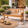 Massivholz Teak Sitzbank HOME 120cm Gartenbank Holzbank Teakbank Bild 3