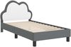 vidaXL Kinderbettgestell mit Kopfteil Hellgrau 80 x 160 cm PU 42011175 Bild 4