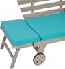 greemotion Multifunktionsbank Maui aus Akazienholz FSC® 100%, Holzbank mit Rollen und klappbaren Armlehnen, Gartenbank als Liege oder Bank nutzbar Bild 4