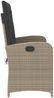 vidaXL Gartenbank Verstellbar mit Kissen Hellgrau Poly Rattan 368221 Bild 4