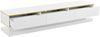 TV-Schrank 200x40x40 cm, Hochglanz in Warmweiß mit 3 Schubladen und offenem Stauraum Bild 5