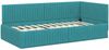 vidaXL Eckbettgestell mit Kopfteil Türkis 100 cm x 200 cm Samt 42016284 Bild 4