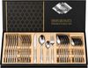 ibettertec Besteck-Set 30-teiliges Edelstahl Besteckset Spülmaschinenfest, 36 Personen, Modern Silber für 6 Personen Bild 2