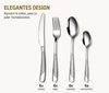 ibettertec Besteck-Set 30-teiliges Edelstahl Besteckset Spülmaschinenfest, 36 Personen, Modern Silber für 6 Personen Bild 3