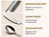 ibettertec Besteck-Set 30-teiliges Edelstahl Besteckset Spülmaschinenfest, 36 Personen, Modern Silber für 6 Personen Bild 4