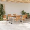 vidaXL Garten Essgruppe 7 pcs Beige Massivholz Akazie 3365462 Bild 4