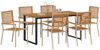 vidaXL Garten Essgruppe 7 pcs Beige Massivholz Akazie 3365462 Bild 3