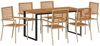 vidaXL Garten Essgruppe 7 pcs Beige Massivholz Akazie 3365462 Bild 2