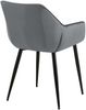 2er Set Esszimmerstuhl HORID - Samt Dunkelgrau 52x63x82 cm | Essstühle Esszimmerstühle Küchenstühle Wohnzimmerstühle Bild 3