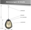 Northpoint LED Gartenleuchte Solar Hängeleuchte mit Dämmerungssensor für außen Bild 2