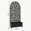 casa. pro Blumenkasten, mit Trennwand »Bernalda« rollbar Stahl 190 x 82 x 38 cm Schwarz Bild 3