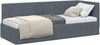 vidaXL Eckbettgestell mit Kopfteil Dunkelgrau 80 cm x 200 cm Samt 42016288 Bild 2