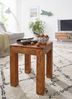 Beistelltisch MUMBAI Massiv-Holz Sheesham 35x35 cm Wohnzimmer-Tisch Design dunkel-braun Landhaus-Stil Couchtisch Bild 3
