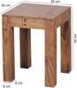Beistelltisch MUMBAI Massiv-Holz Sheesham 35x35 cm Wohnzimmer-Tisch Design dunkel-braun Landhaus-Stil Couchtisch Bild 4