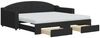 vidaXL Tagesbett Ausziehbar mit Schubladen Schwarz 90x190 cm Stoff 3197596 Bild 2