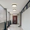 ZMH LED Deckenleuchte Wohnzimmer Ø21cm 12W Deckenlampe Rund für Flur Schlafzimmer, Augenschutz, LED fest integriert, 3000K, Schwarz Kellerlampe Warmweiß Büro Küche Bild 4
