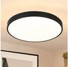 ZMH LED Deckenleuchte Wohnzimmer Ø21cm 12W Deckenlampe Rund für Flur Schlafzimmer, Augenschutz, LED fest integriert, 3000K, Schwarz Kellerlampe Warmweiß Büro Küche Bild 2