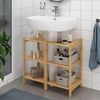 Waschbeckenunterschrank Zeno Bambus 68 x 60.5 cm 2er Set Vicco Bild 3