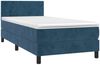 vidaXL Boxspringbett mit Matratze Dunkelblau 90x190 cm Samt 3141159 Bild 3