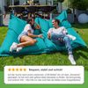 Green Bean® Outdoor Sitzsack, waschbar & wetterfest, Polyester-PVC-Stoff, Türkis, 140x180 cm, 380 Liter Bild 4