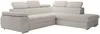 Vente-unique - FABIEN Sofa SamtStoff Beige - B 221 cm x H 76 cm x L 271 cm Bild 3