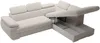 Vente-unique - FABIEN Sofa SamtStoff Beige - B 221 cm x H 76 cm x L 271 cm Bild 4