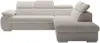 Vente-unique - FABIEN Sofa SamtStoff Beige - B 221 cm x H 76 cm x L 271 cm Bild 2