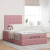 vidaXL Ottoman-Bett mit Matratzen & LEDs Rosa 120x190 cm Samt 3314311 Bild 4