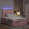 vidaXL Ottoman-Bett mit Matratzen & LEDs Rosa 120x190 cm Samt 3314311 Bild 3