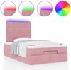 vidaXL Ottoman-Bett mit Matratzen & LEDs Rosa 120x190 cm Samt 3314311 Bild 5