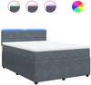 vidaXL Boxspringbett mit Matratze Dunkelgrau 160x200 cm Samt 3290083 Bild 2