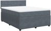 vidaXL Boxspringbett mit Matratze Dunkelgrau 160x200 cm Samt 3290083 Bild 3
