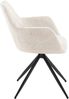 2er Set Esszimmerstuhl PELON - Stoff Creme 56x62x81 cm | Essstühle Esszimmerstühle Küchenstühle Wohnzimmerstühle Bild 4