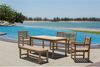 Gartenbank Sitzbank mit Rückenlehne 2-Sitzer Teak Bild 4
