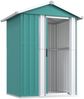 vidaXL Geräteschuppen Grün 126x97,5x177 cm Verzinkter Stahl 316233 Bild 4