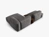 Micadoni Ecksofa Martina 2-Sitzer mit Couchtisch Rechts Samt Grau Bild 4