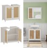 Waschbeckenunterschrank Rosario Weiß 60 x 58 cm mit 2 Türen Vicco Bild 2